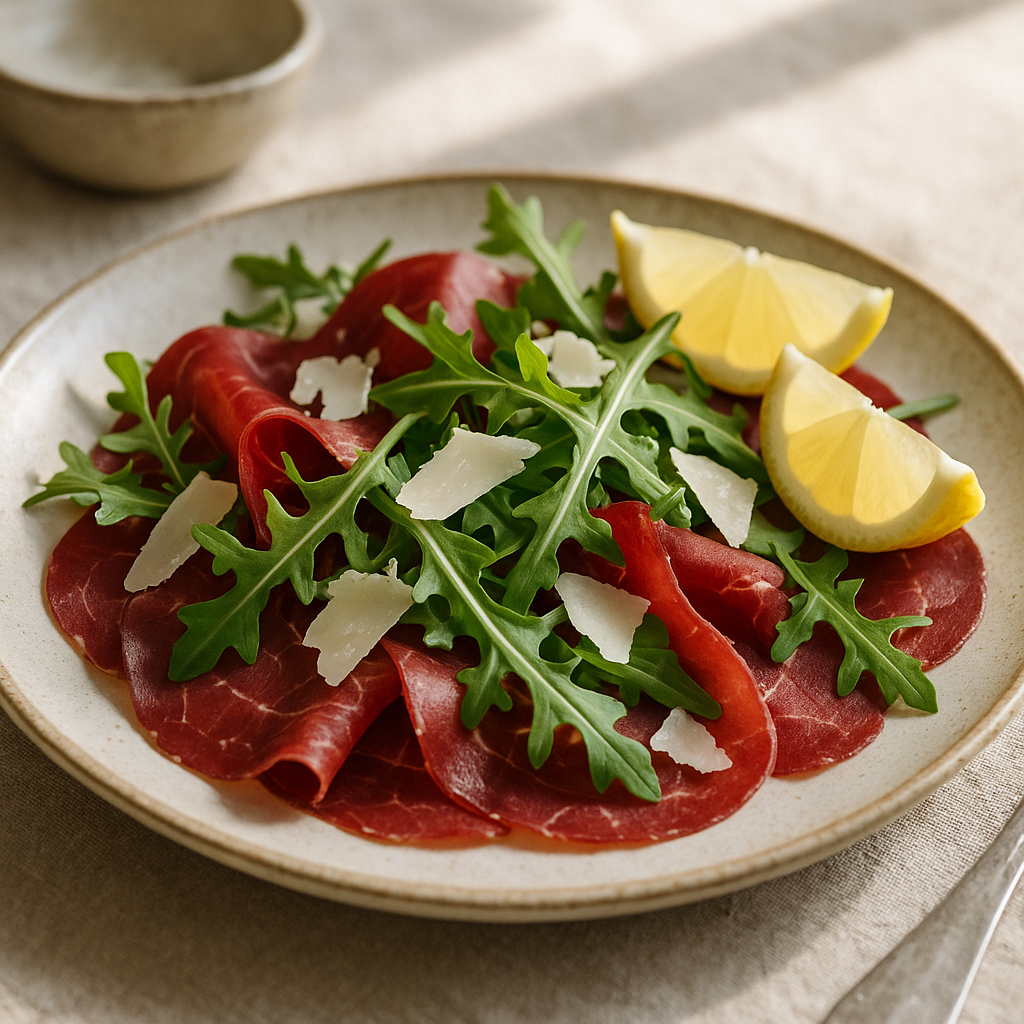 Bresaola with Parmesan and Lemon