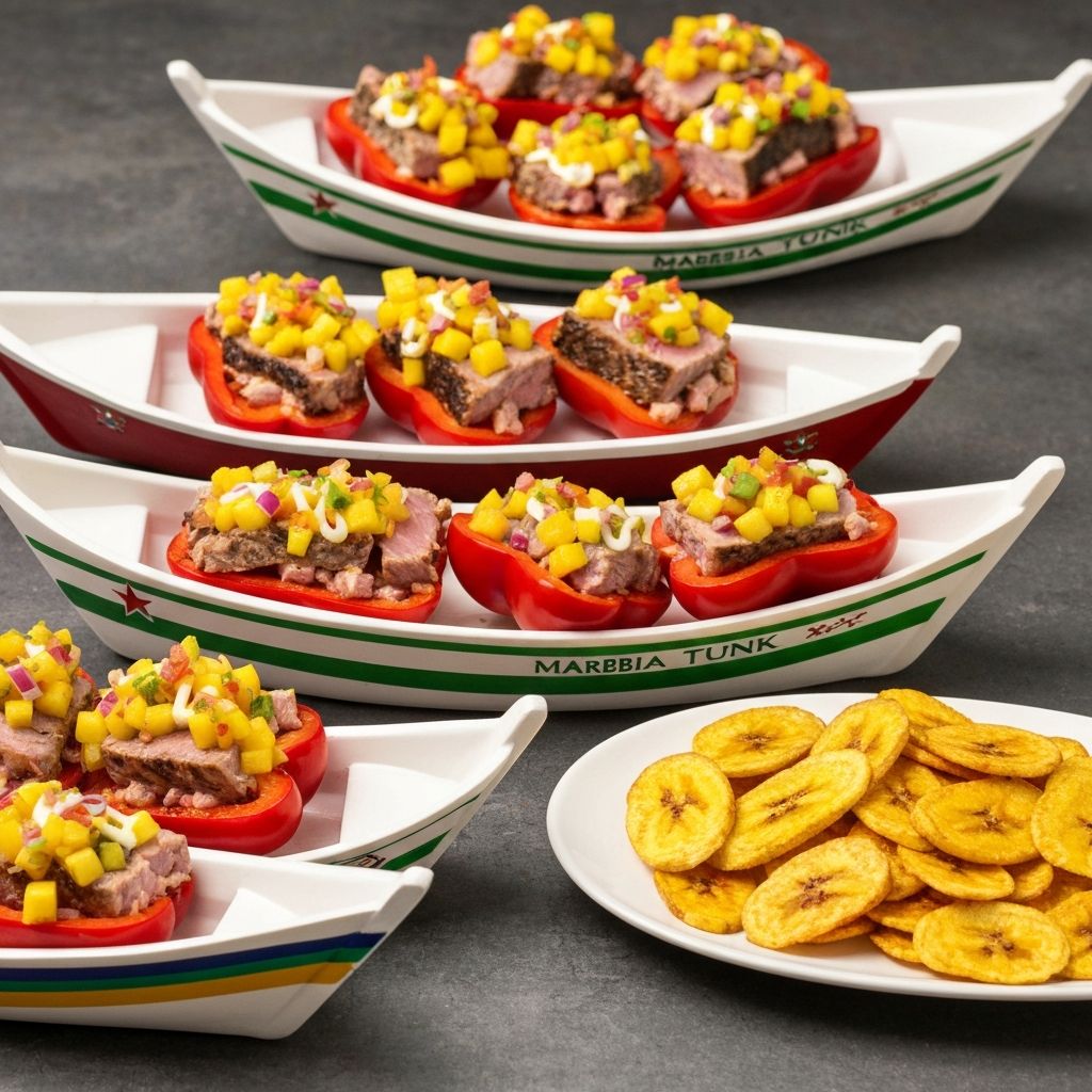 Caribbean Jerk-Style Tuna Boats