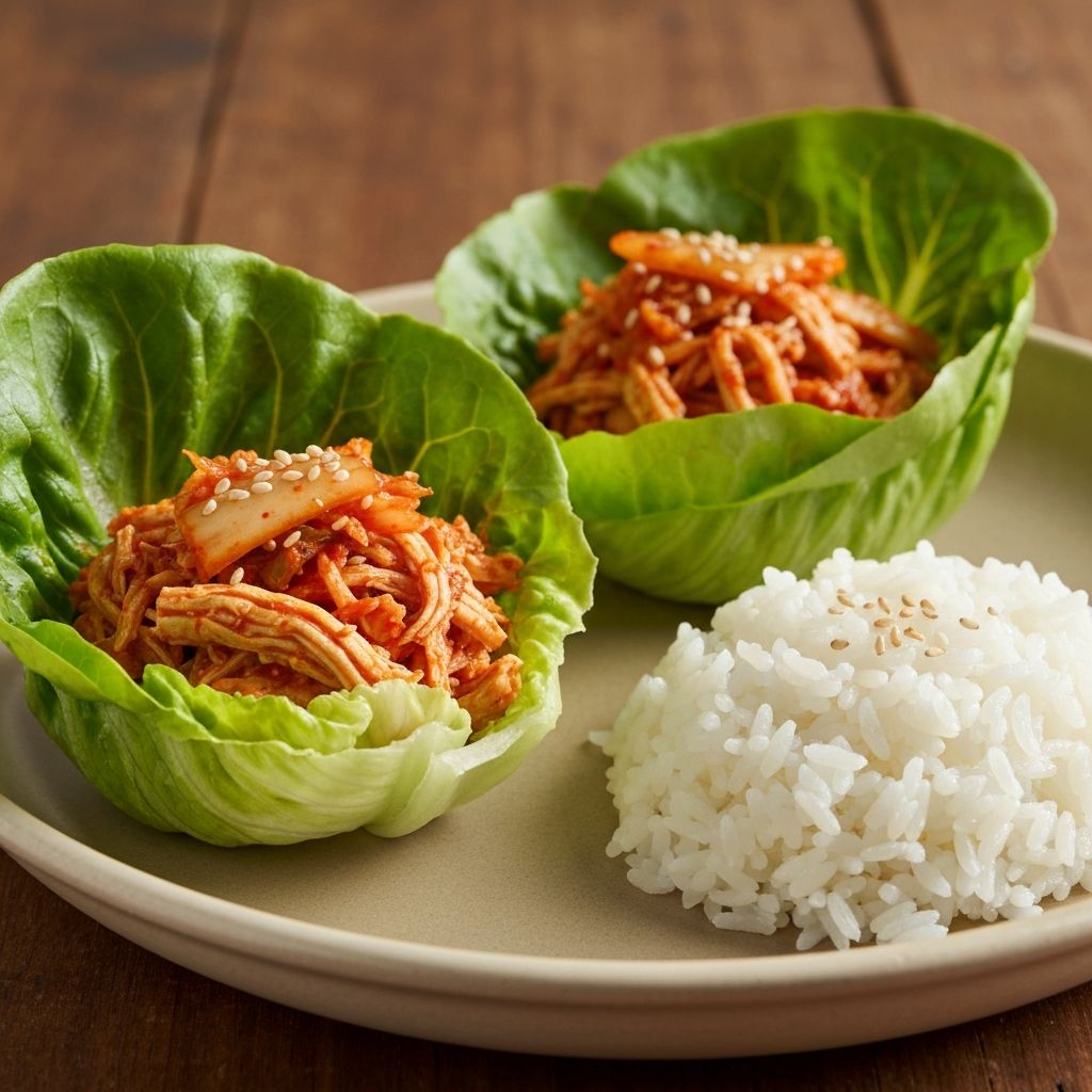 Chicken & Kimchi Lettuce Cups