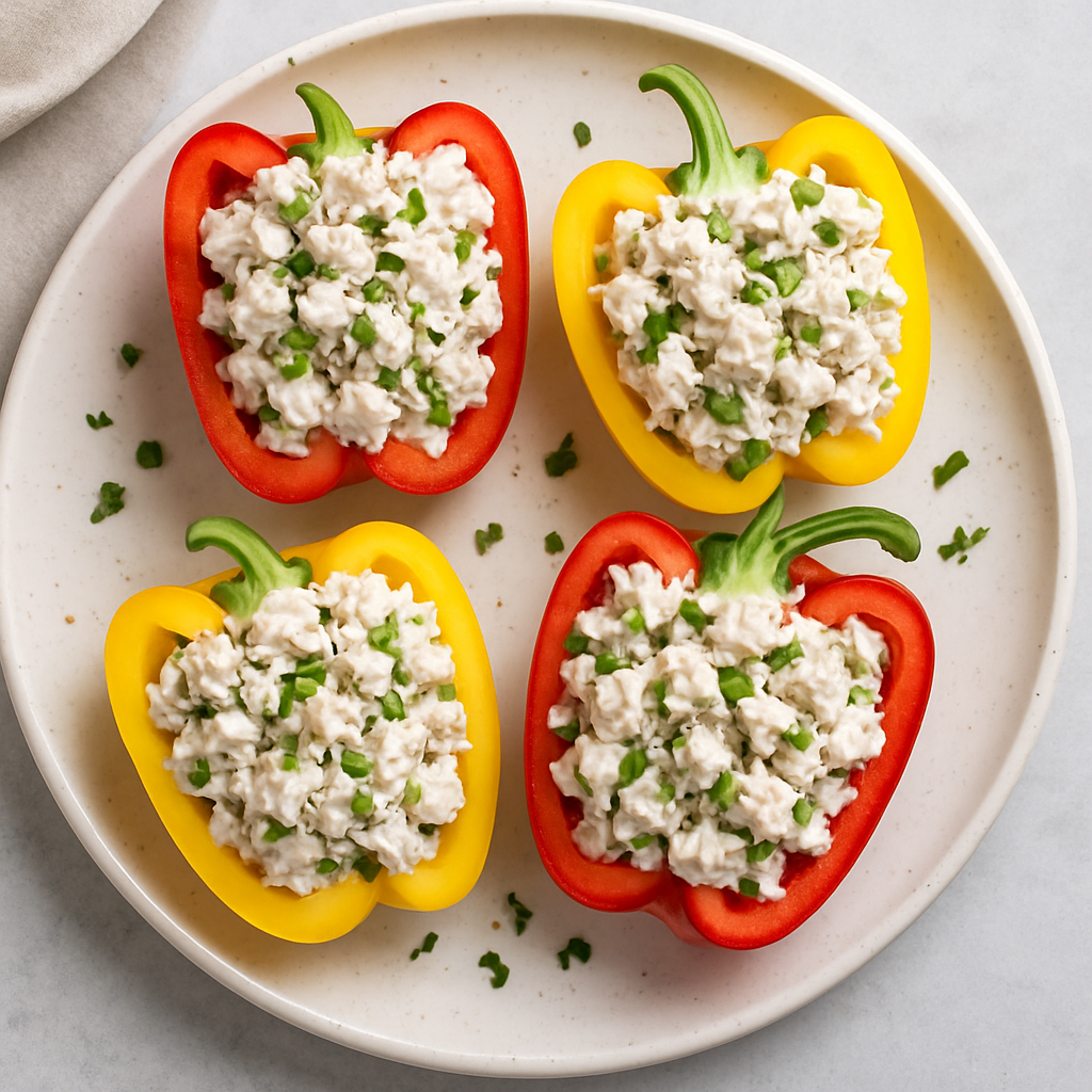Chicken Salad Stuffed Bell Peppers