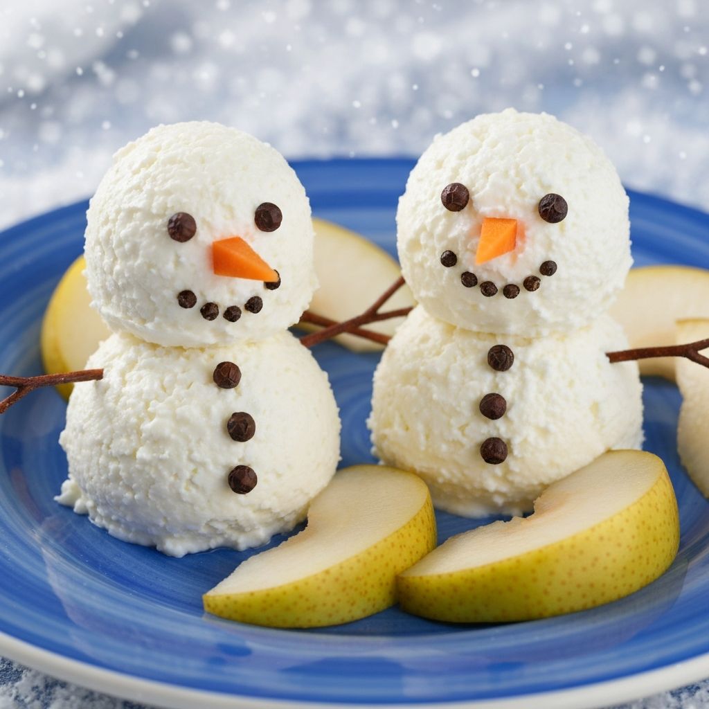 Cottage Cheese 'Snowmen'