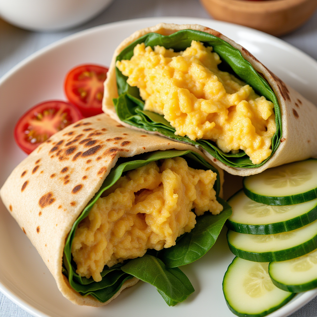 Egg and Spinach Wrap