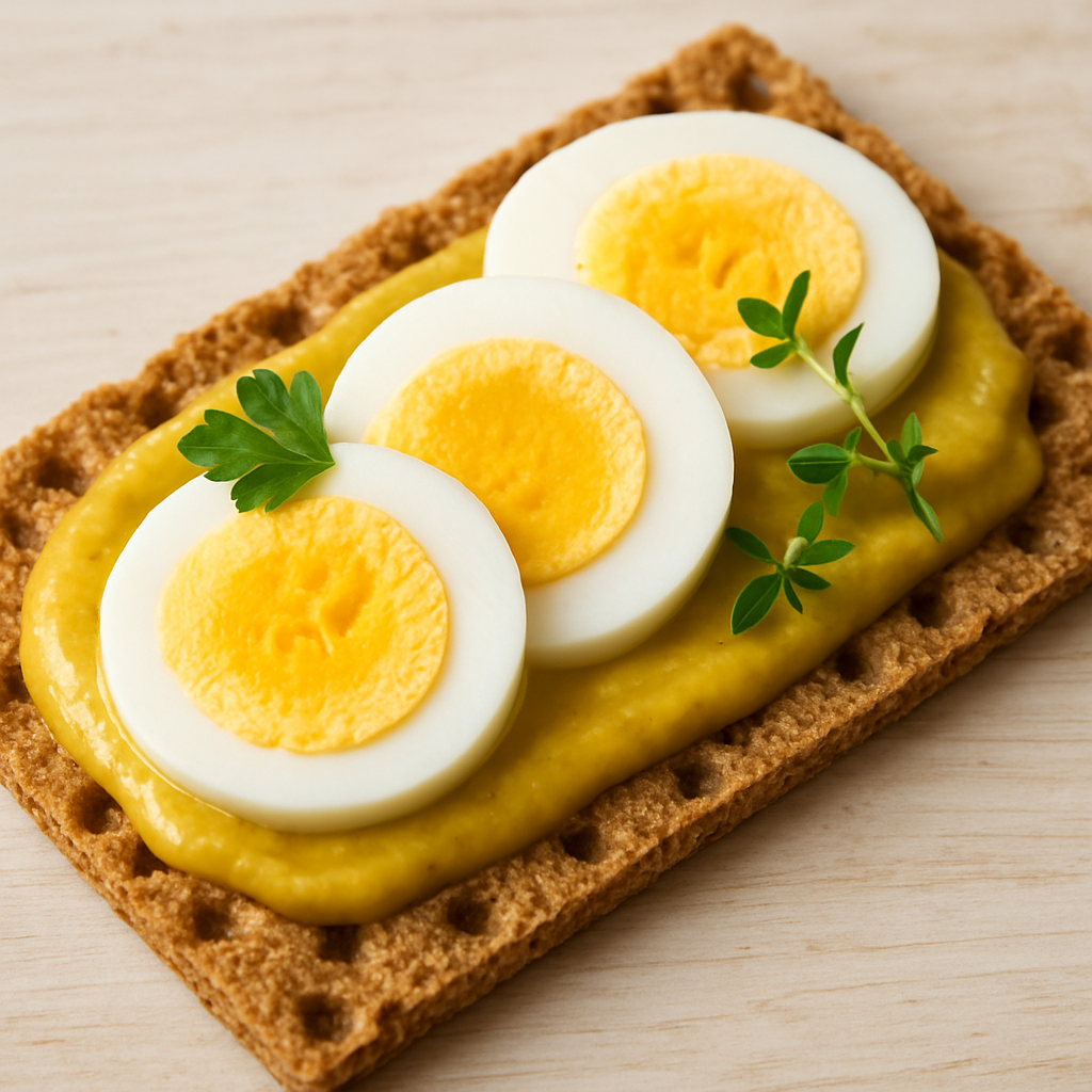 Hard-Boiled Egg on Crispbread