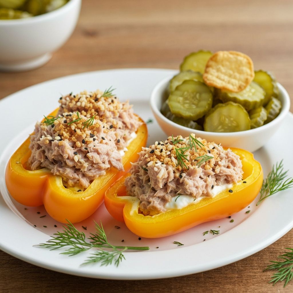Everything Bagel Tuna Boats