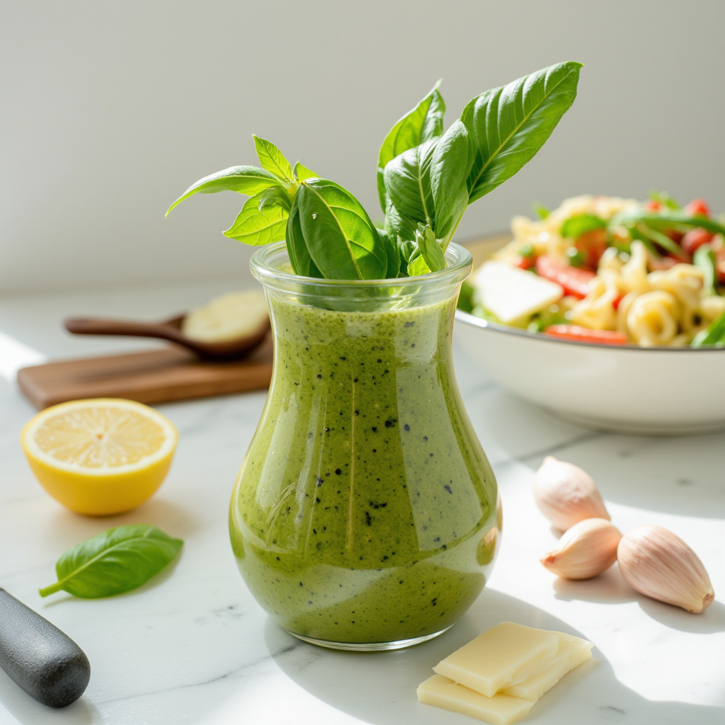 Garlic Basil Pesto Dressing