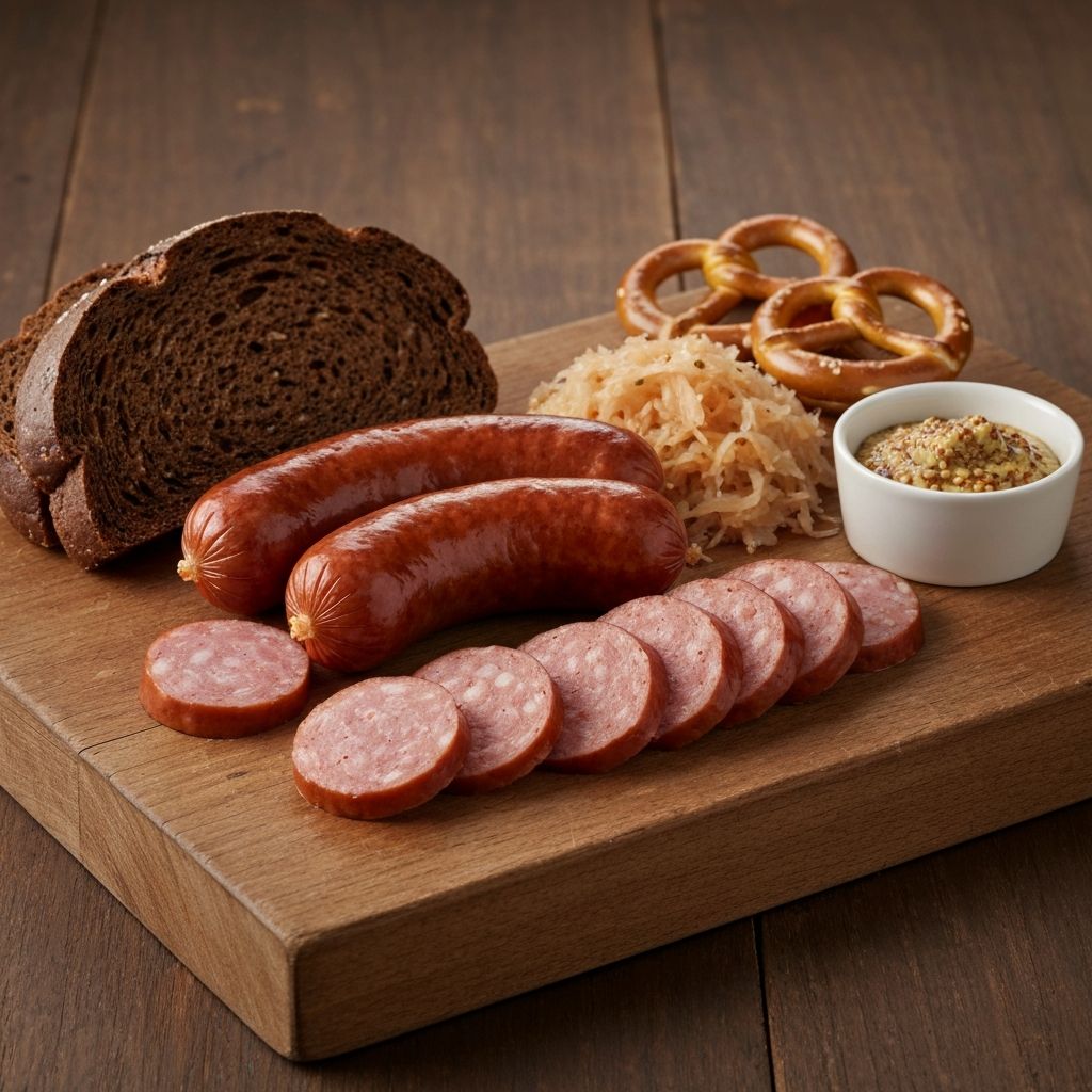 German Smoked Sausage & Kraut Plate