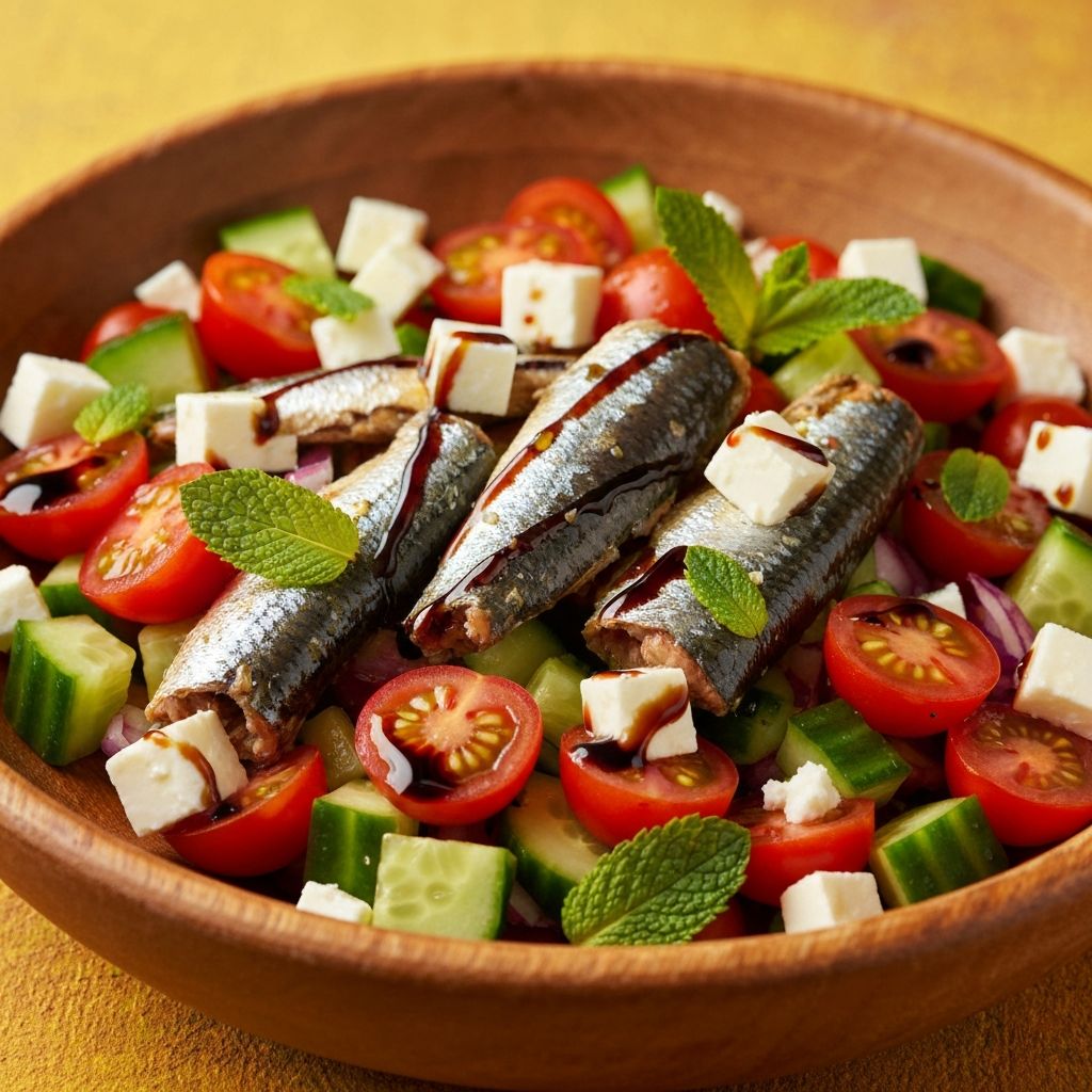 Greek Sardine Salad Bowl