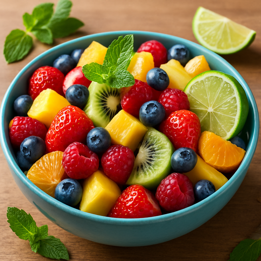 Mixed Fruit Salad with Mint