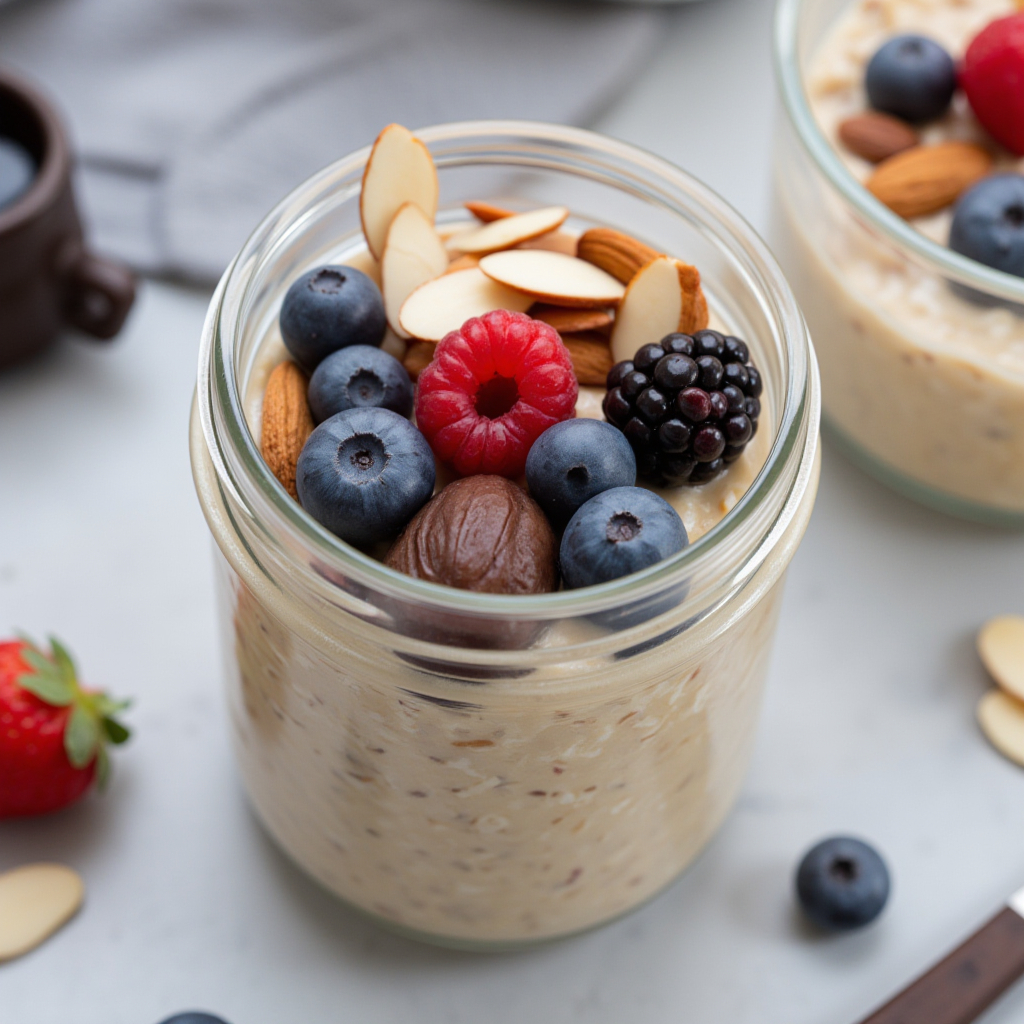 Overnight Berry Almond Oats