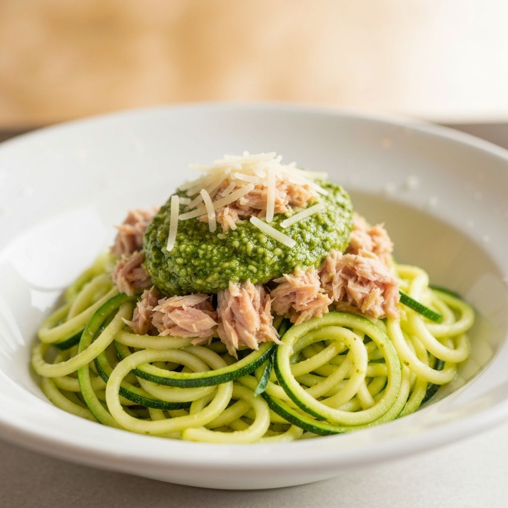 Pesto Tuna 'Pasta' (Zoodles)
