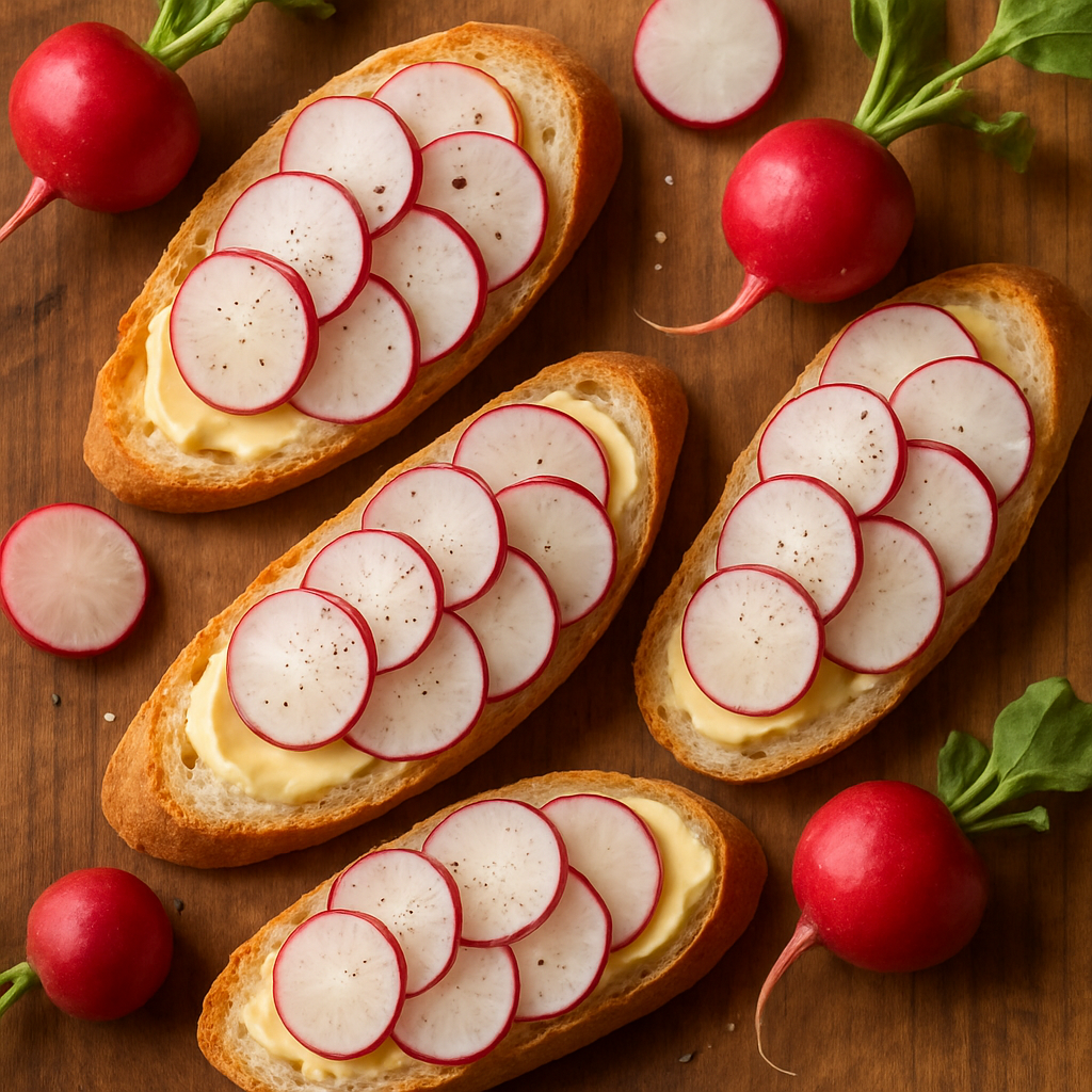 Radish and Butter Baguette