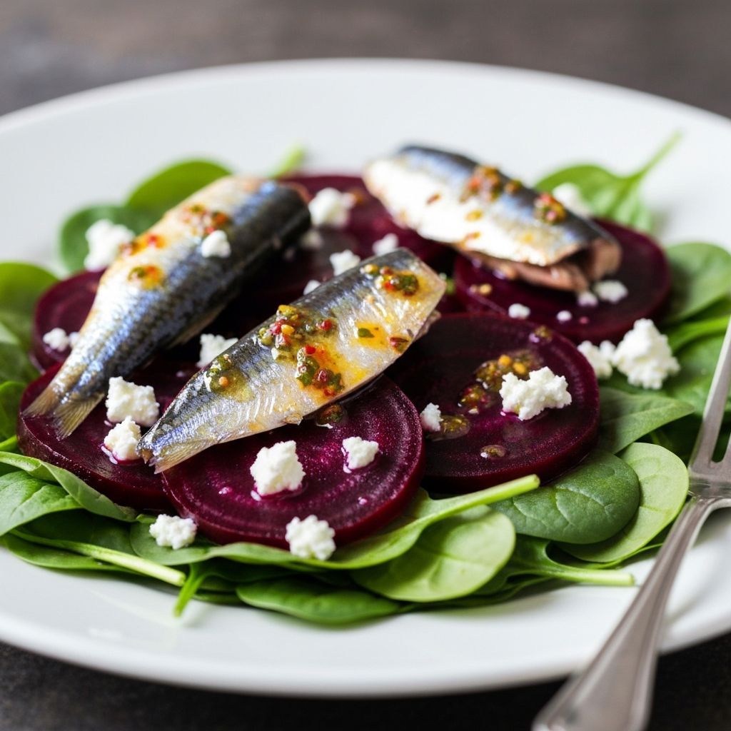 Sardine & Beetroot Salad with Feta