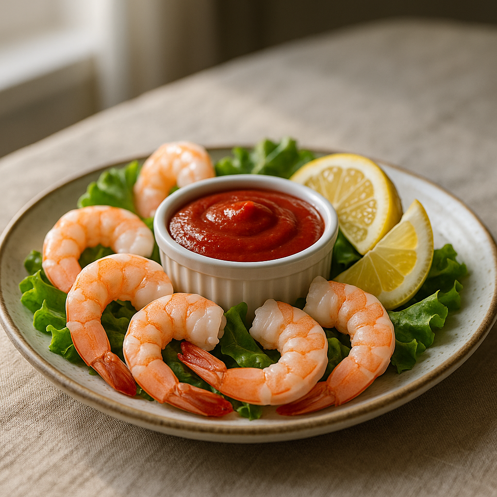 Pre-Cooked Shrimp Cocktail Plate