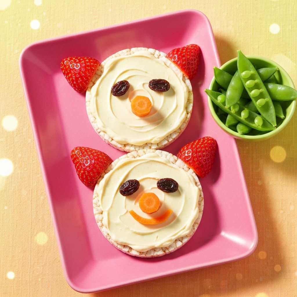 Silly Face Rice Cakes