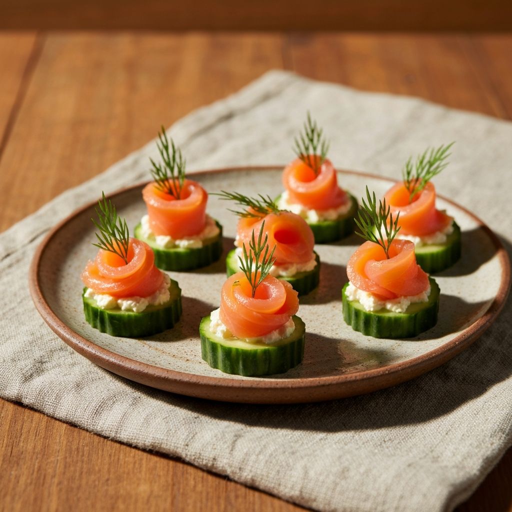 Smoked Salmon Cucumber Bites