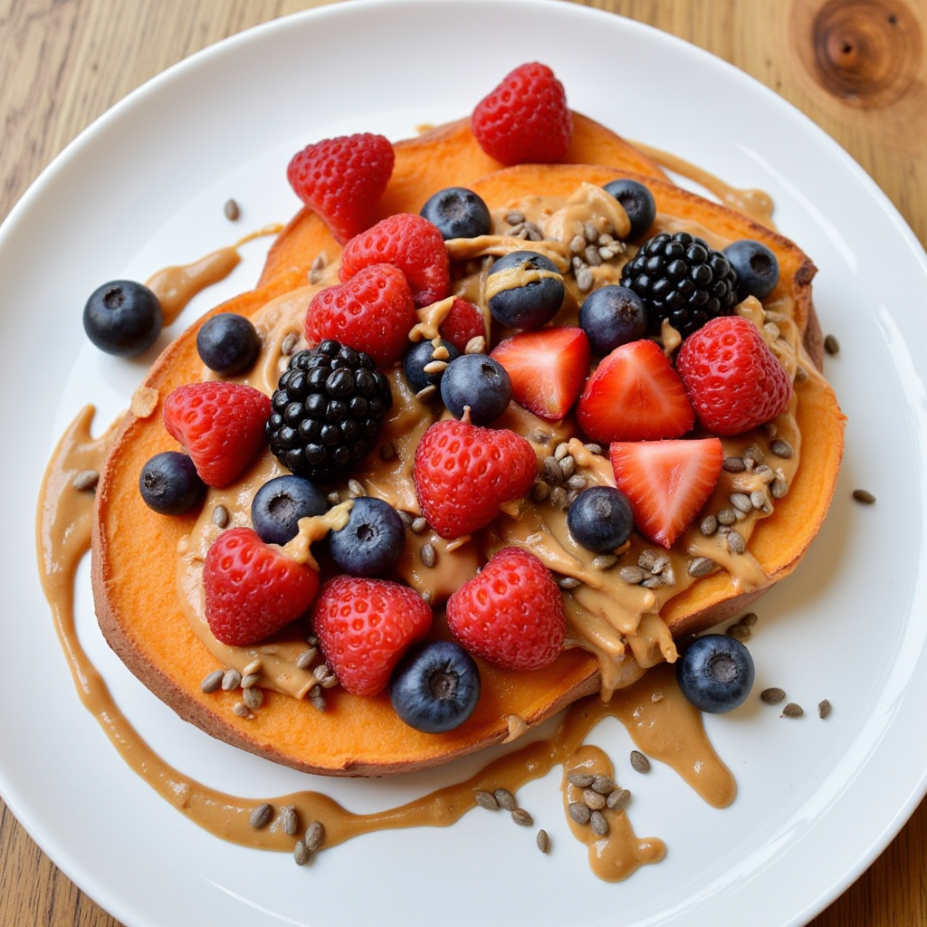 Sweet Potato Nut Butter Rice Cakes