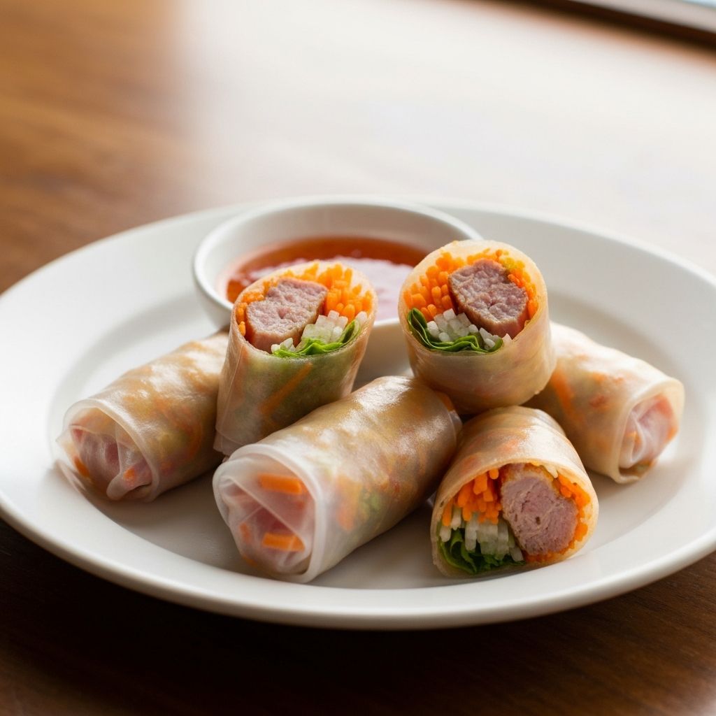 Sweet & Spicy Tuna Spring Rolls