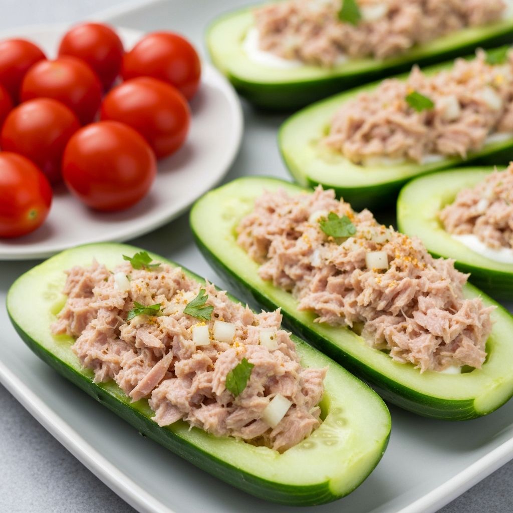 Tuna-Stuffed Cucumber 'Subs'