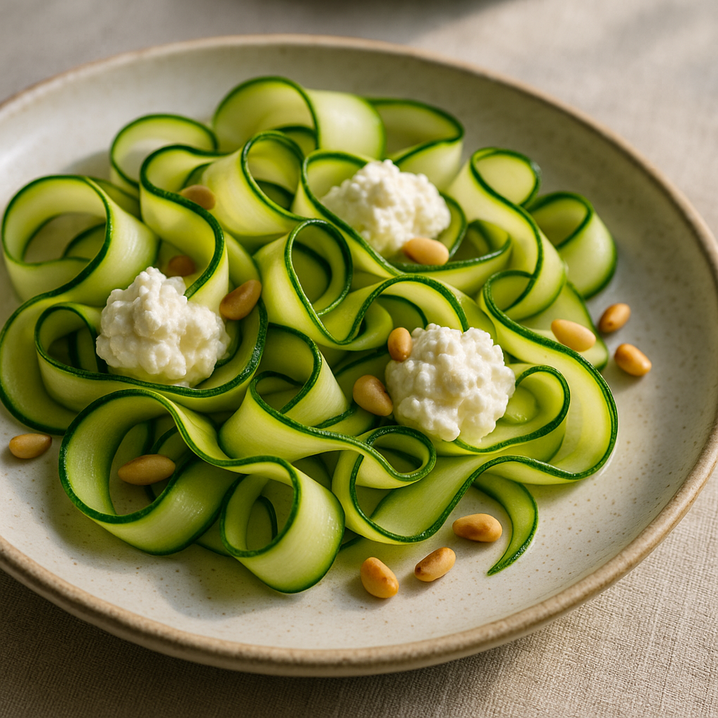 Zucchini Ribbons with Ricotta
